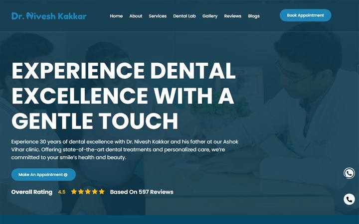 Screenshot of the Dr Nivesh Kakkar website built by CELLTOB
