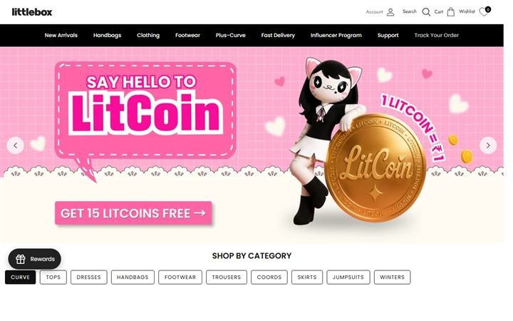 Screenshot of the Littlebox India website built by CELLTOB